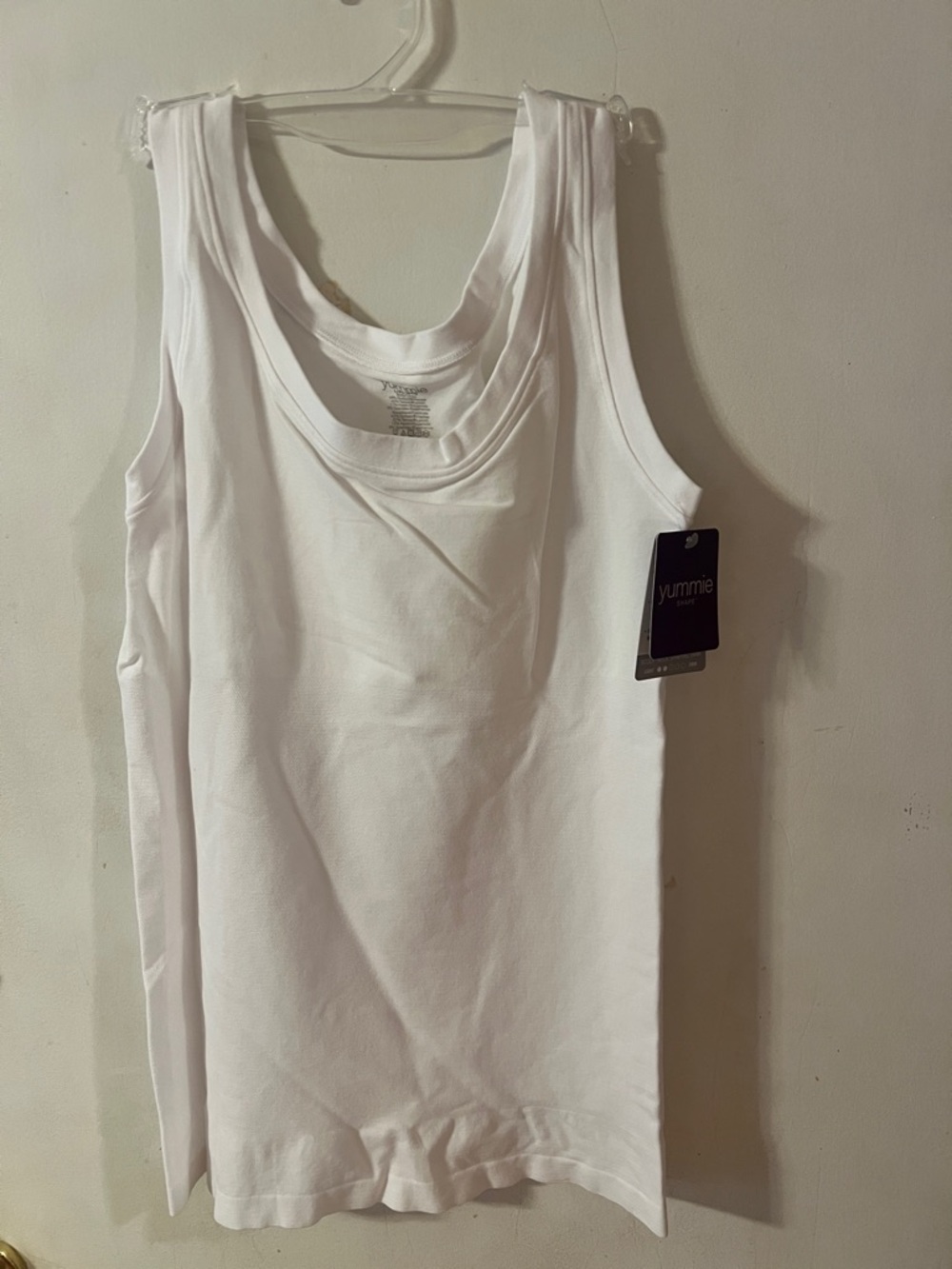 Yummie White Scoop Neck shaping Tank Top